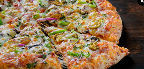Punjabi Veggie Pizza at Canadian Pizza Unlimited Edmonton - Halal Punjabi Veggie Pizza